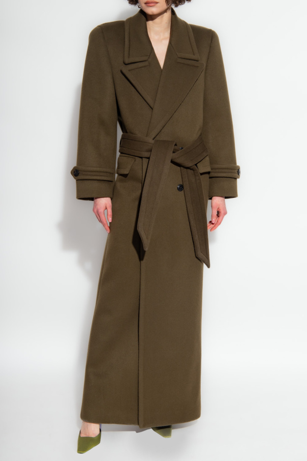 Saint Laurent small Sunset bag - Green Wool coat Saint Laurent